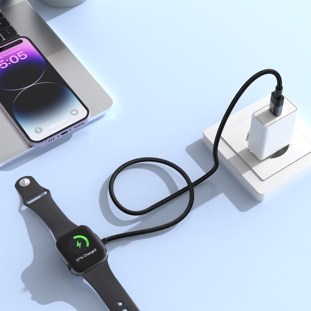 Scute Apple Watch Wireless Charger with LED Light