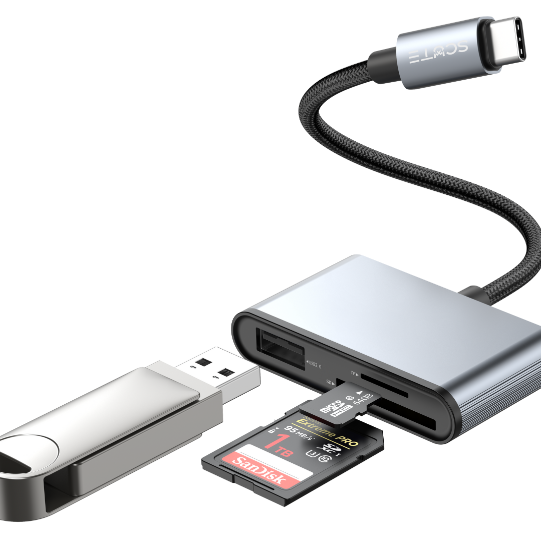 Scute Card Reader USB-C 3-in-1