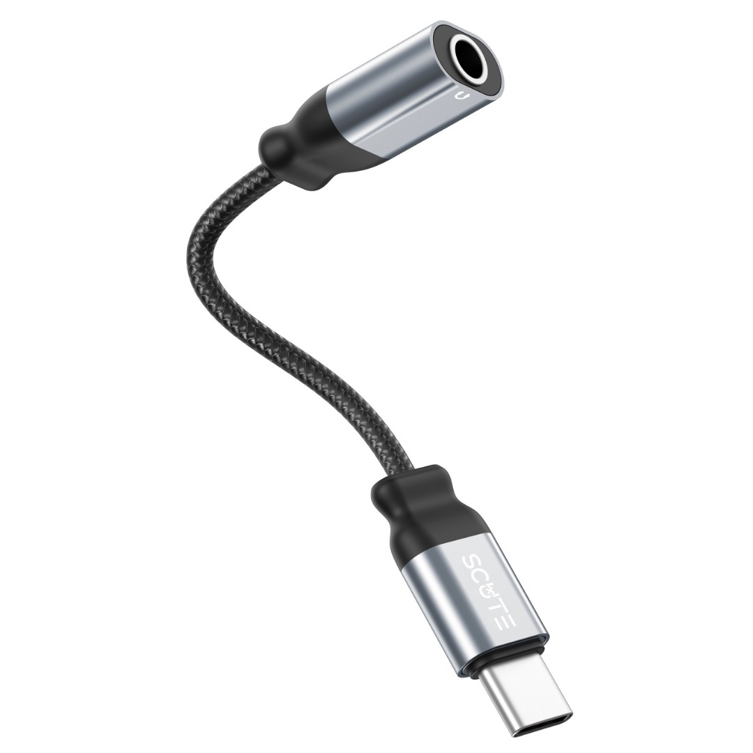 Scute Digital Audio Converter Type-C to 3.5mm Female