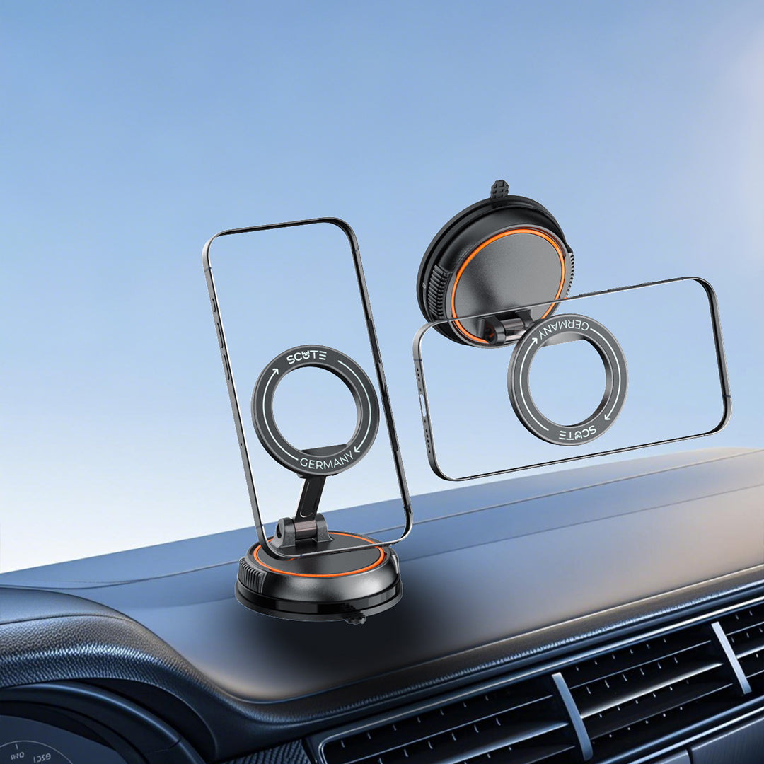 Scute Mgnetic Car Phone Holder With Suction Cup Base -SCH12