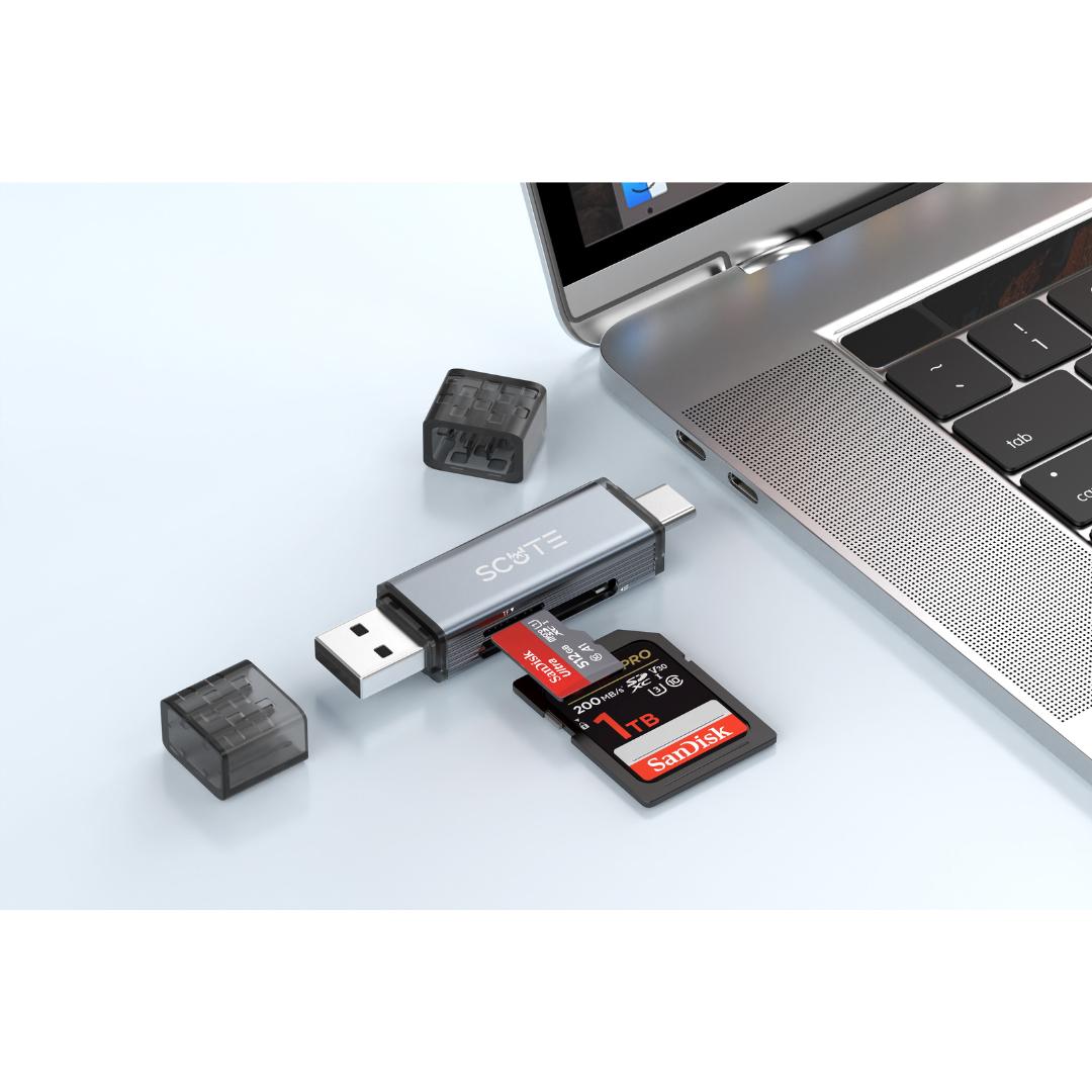 Scute CR10 Card Reader Type-C & USB-A 2-in-1